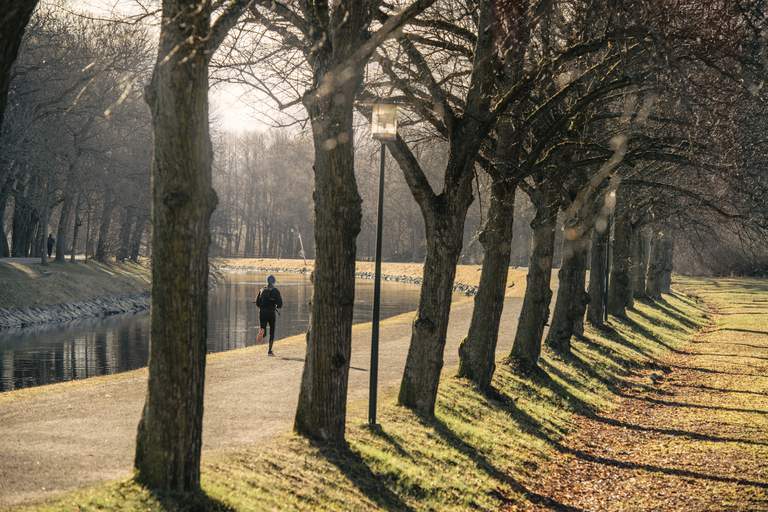 A runner in Djurgården, Stockholm.