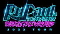 "RuPaul’s Drag Race: Werq the World 2022 Tour", a text in blue and pink on a black background.