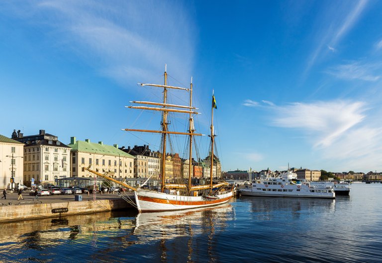 Boats at Skeppsbron