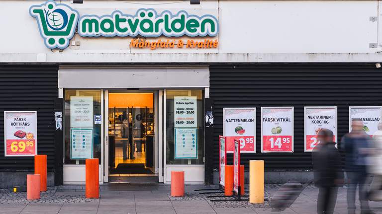 Matvärlden in Stockholm, a supermarket with food from the whole world.