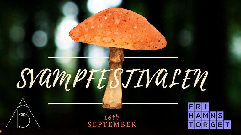 The information about the event and a picture of a mushroom.