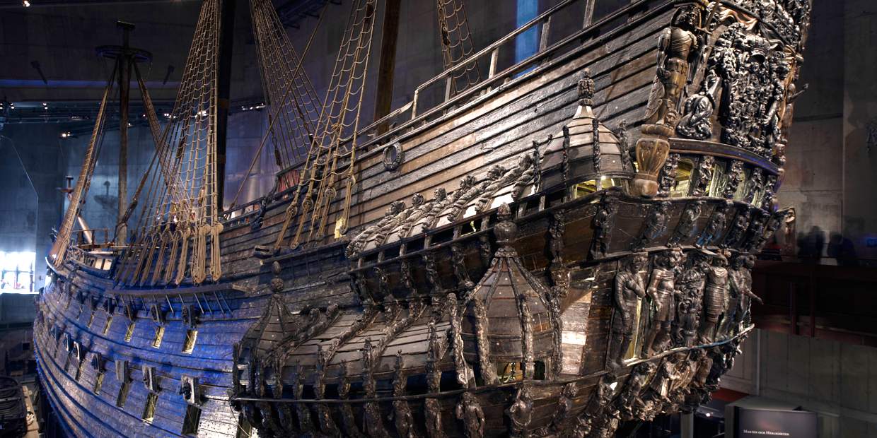 Vasa ship museum display
