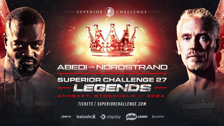 The information about the event and photos of the fighters