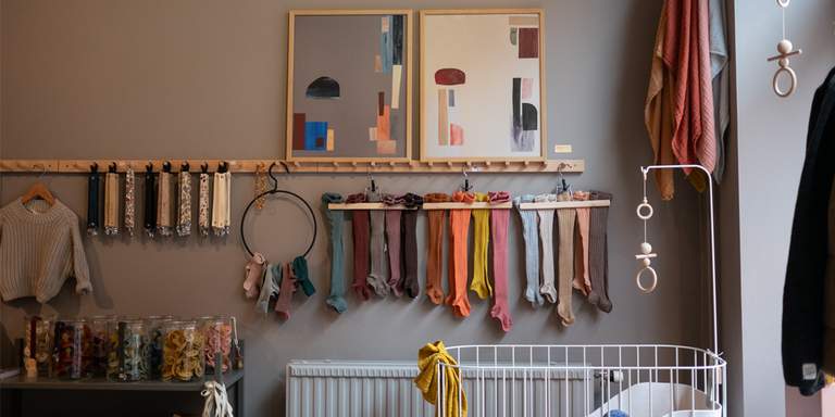 Children store with clothes and accessories.