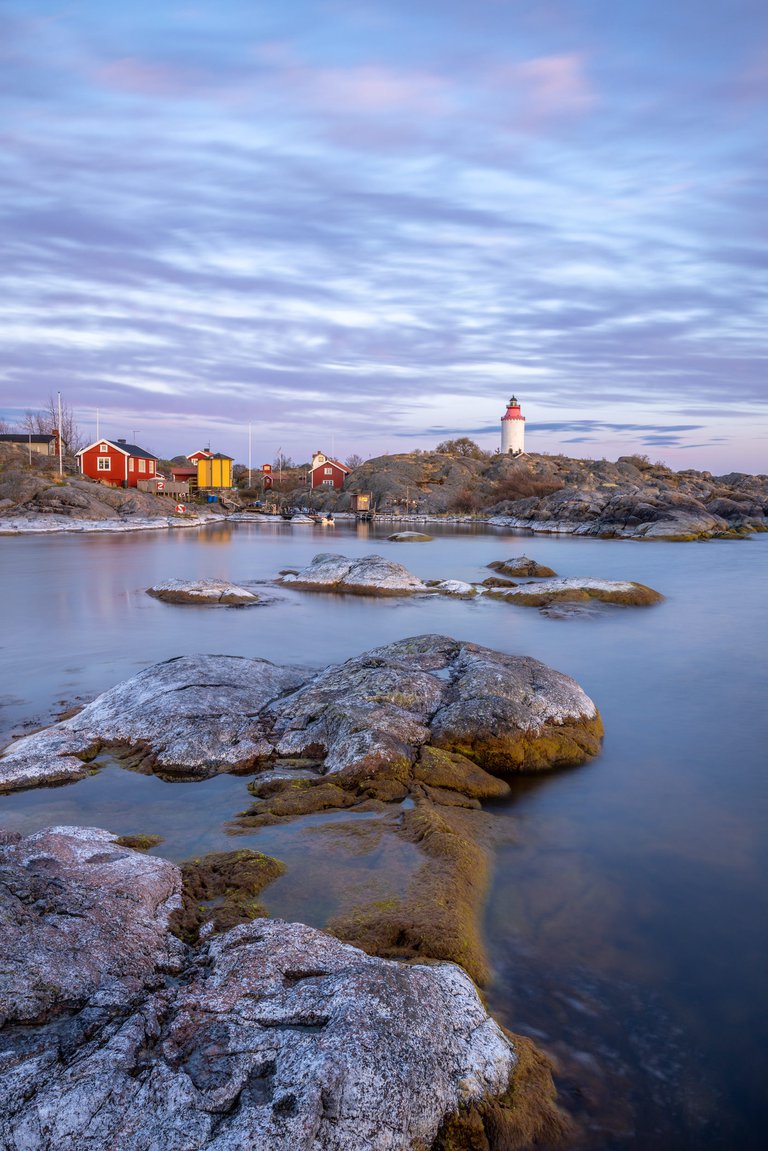 Sea landscape with a lighthouse.