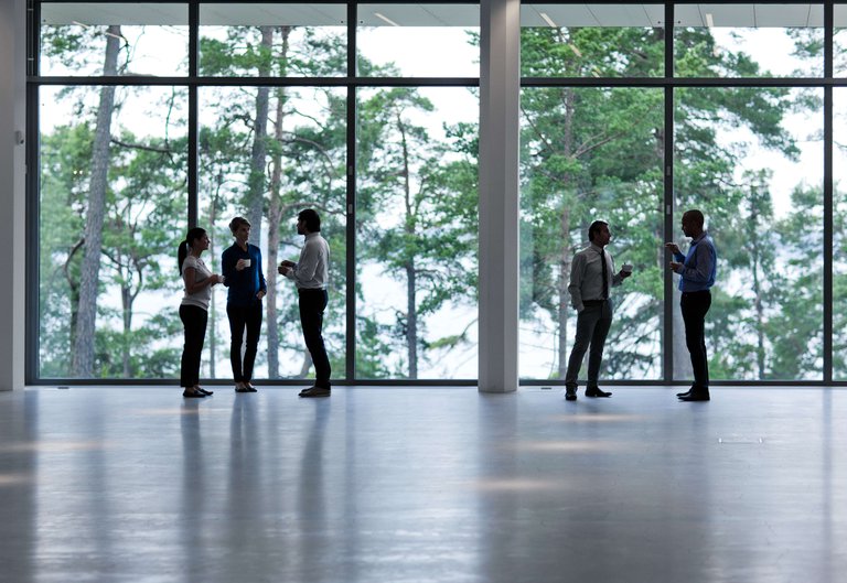 A business meeting at Artipelag, an art gallery in the Stockholm archipelago