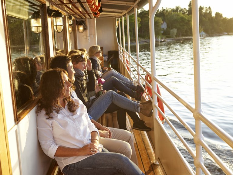 On a boat trip exploring the archipelago