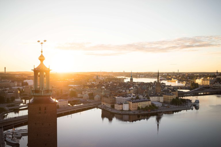The Stockholm city hall in sunrise