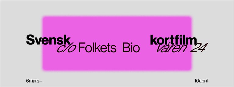 text "Svensk Kortfilm c/o Folkets Bio våren 24"