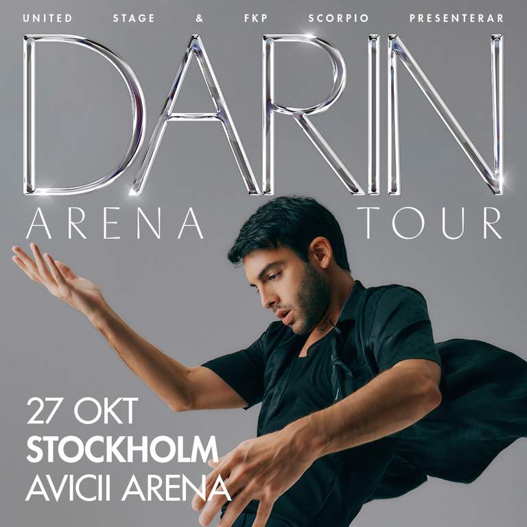 A photo of Darin and information about the event.