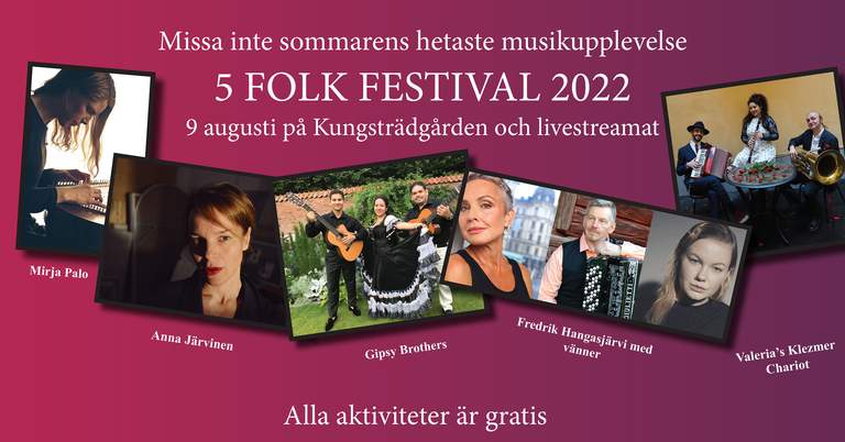 Photos of the artists and information about the event.