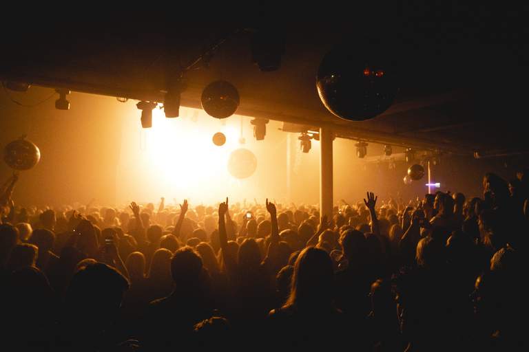 Nightclubs in Stockholm. A packed dancefloor at Fållan in Southern Stockholm.