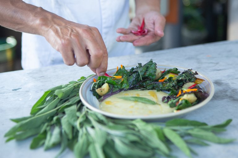 dish on a plate