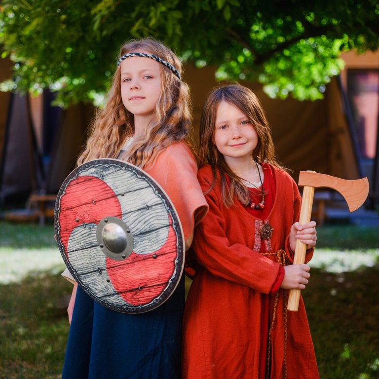 two children