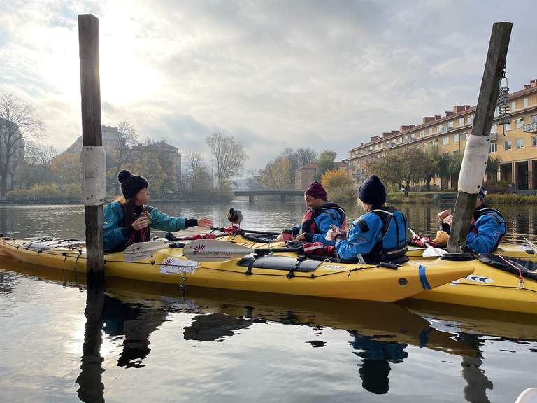 People in kayaks.