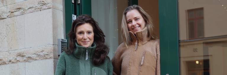 Maria Paulsson Rönnbäck and Jemina Pomoell, founders of Astrid Wild a brad for womens outdoorswaer.