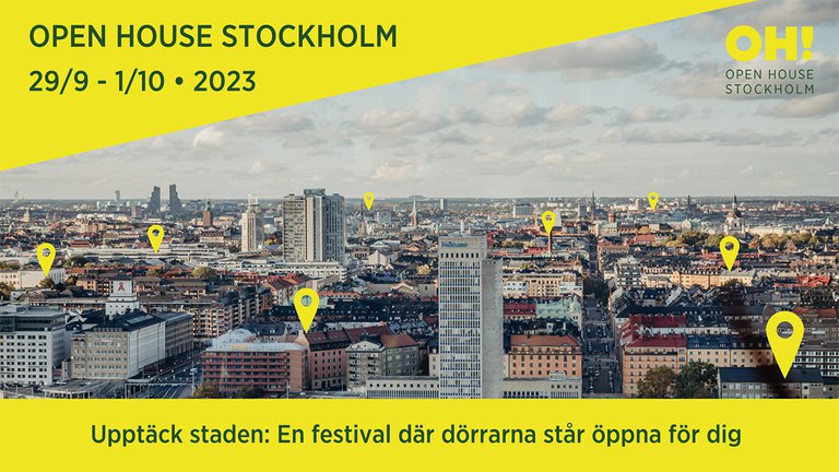 The information about the event and a panoramic view of Stockholm.