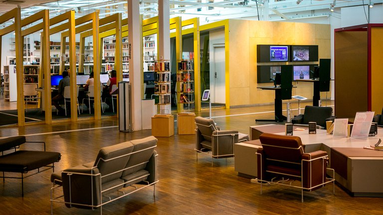 Libraries in Stockholm. Kista Public Library in the northern suburb of Kista.