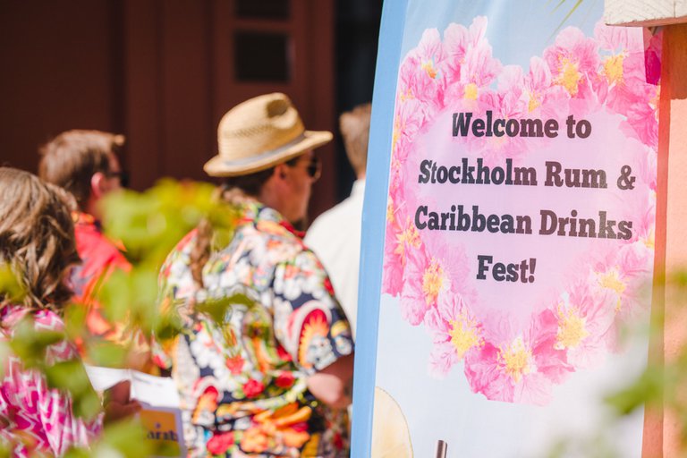 A group of people visiting Stockholm Rum Fest.