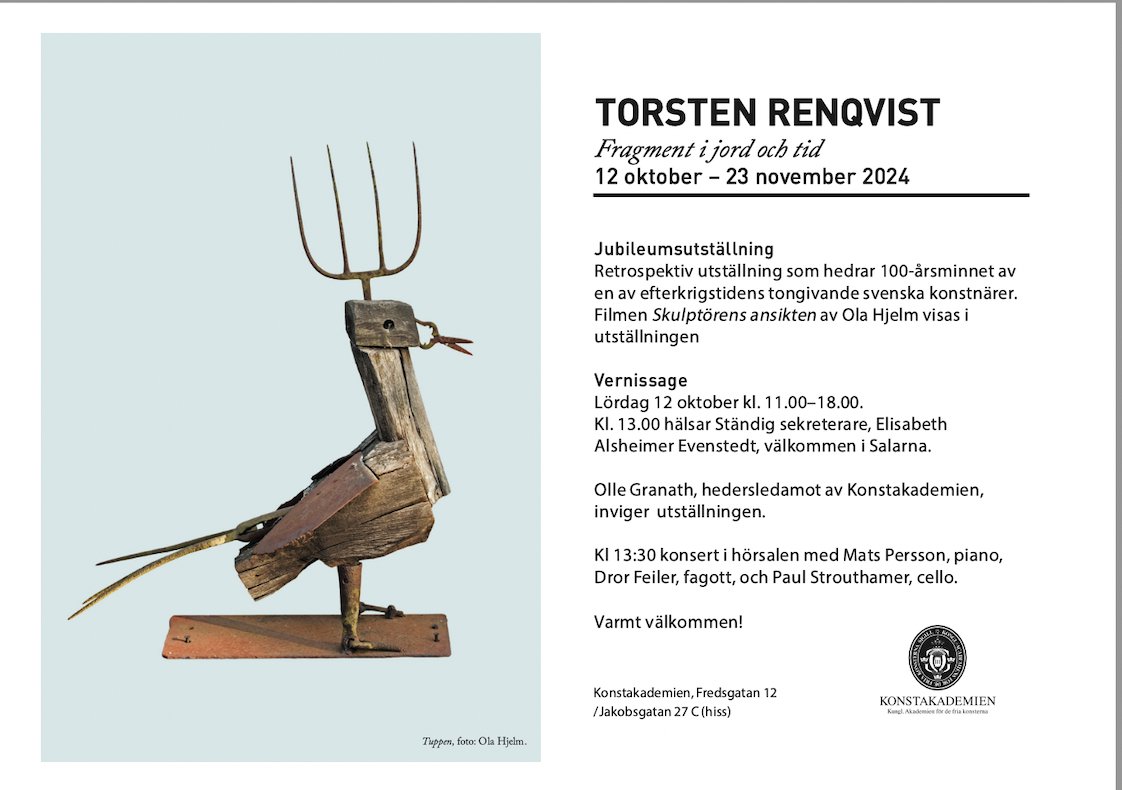Torsten Renqvist Fragments in Earth and Time Anniversary Exhibition
