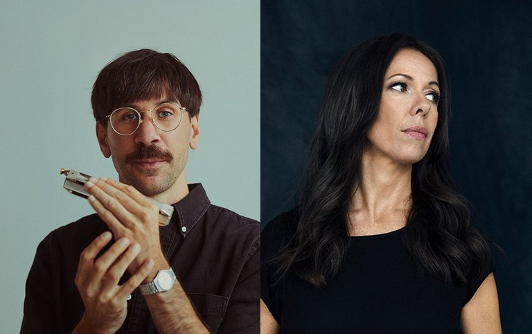 Portraits of the musicians.