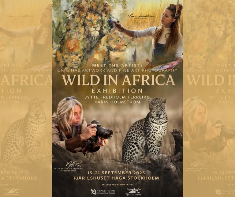 Poster with pictures from the exhibition.