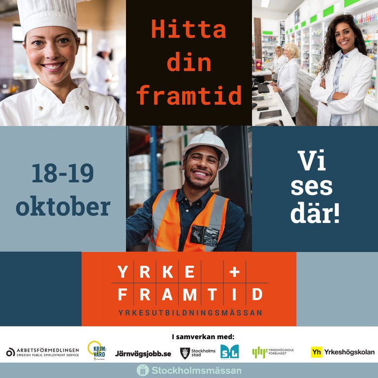 The information about the event and three persons representing different professions.