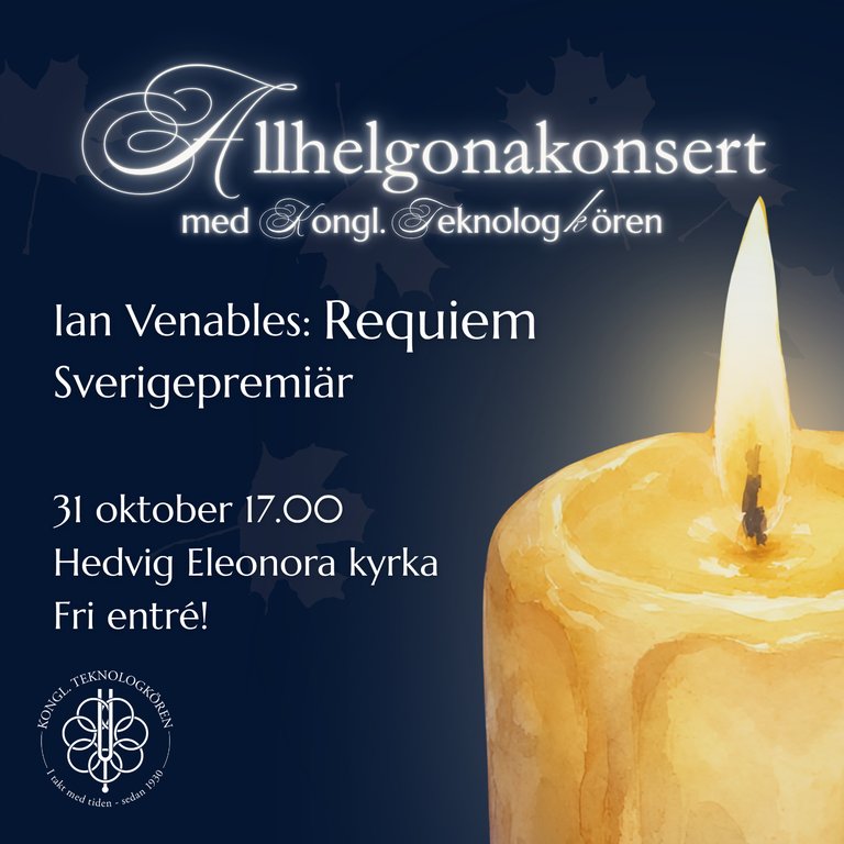 All Saints' Day Concert: Ian Venables Requiem (Swedish premiere!)