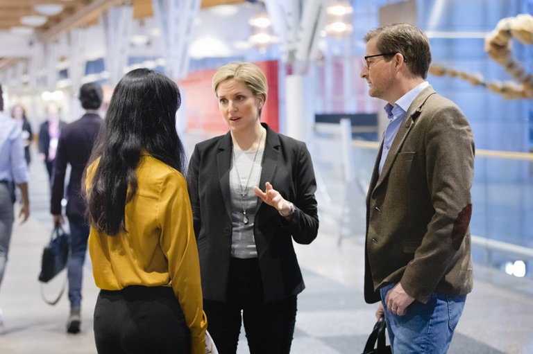 Business meeting and networking in Stockholm.