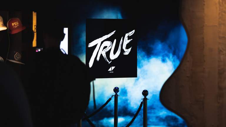 Museums in Stockholm. A decorative sign at The Avicii Experience in central Stockholm.