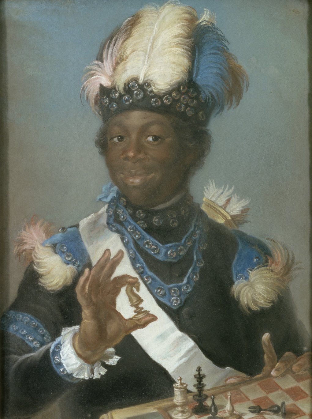 Gustaf Lundberg, Adolph Ludvig Gustav Fredrik Albert Couschi, called Badin (c. 1747–1822), chamberlain, court secretary, titular assessor, 1775. Drawing in pastel.