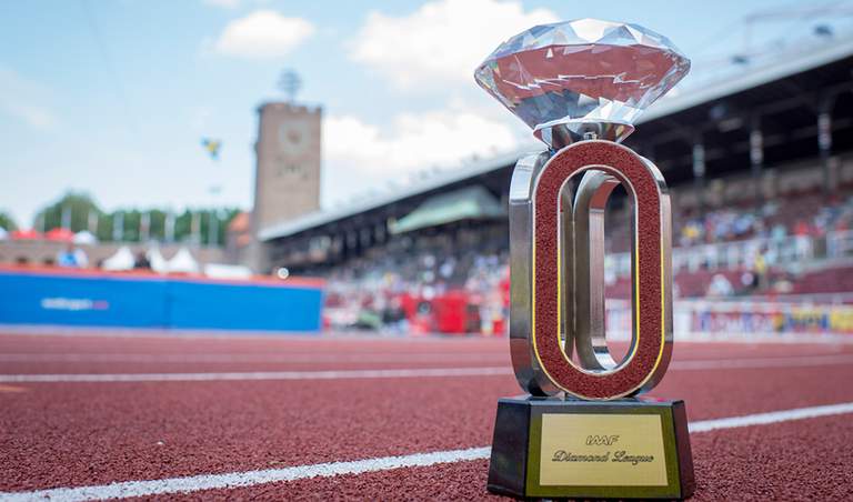The BAUHAUS Gala's award with the Stockholm Stadium in the background.