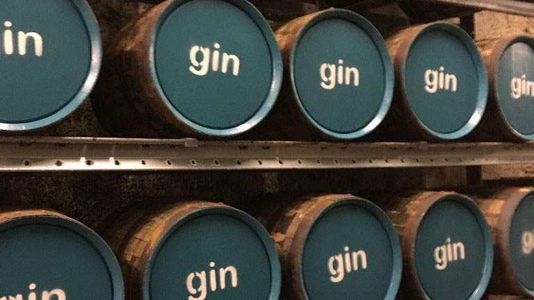 Gin barrels.