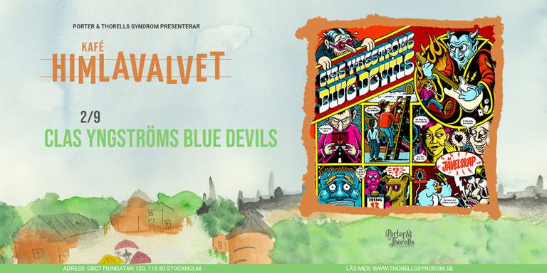 A picture of a village, some comics, and information about the event.