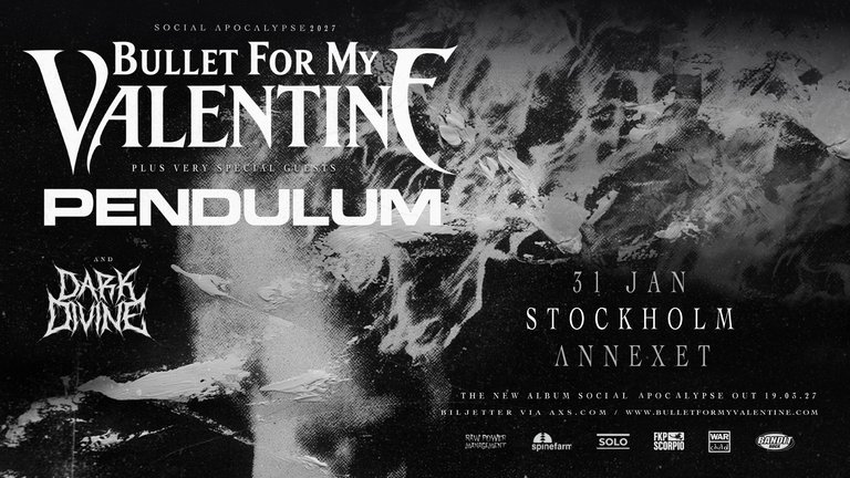 Bullet For My Valentine + Very Special Guest: Pendulum Support: Dark Divine