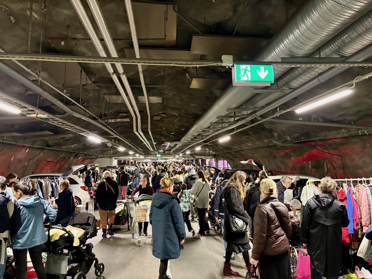 Car boot sale at Liljeholmstorget galleria