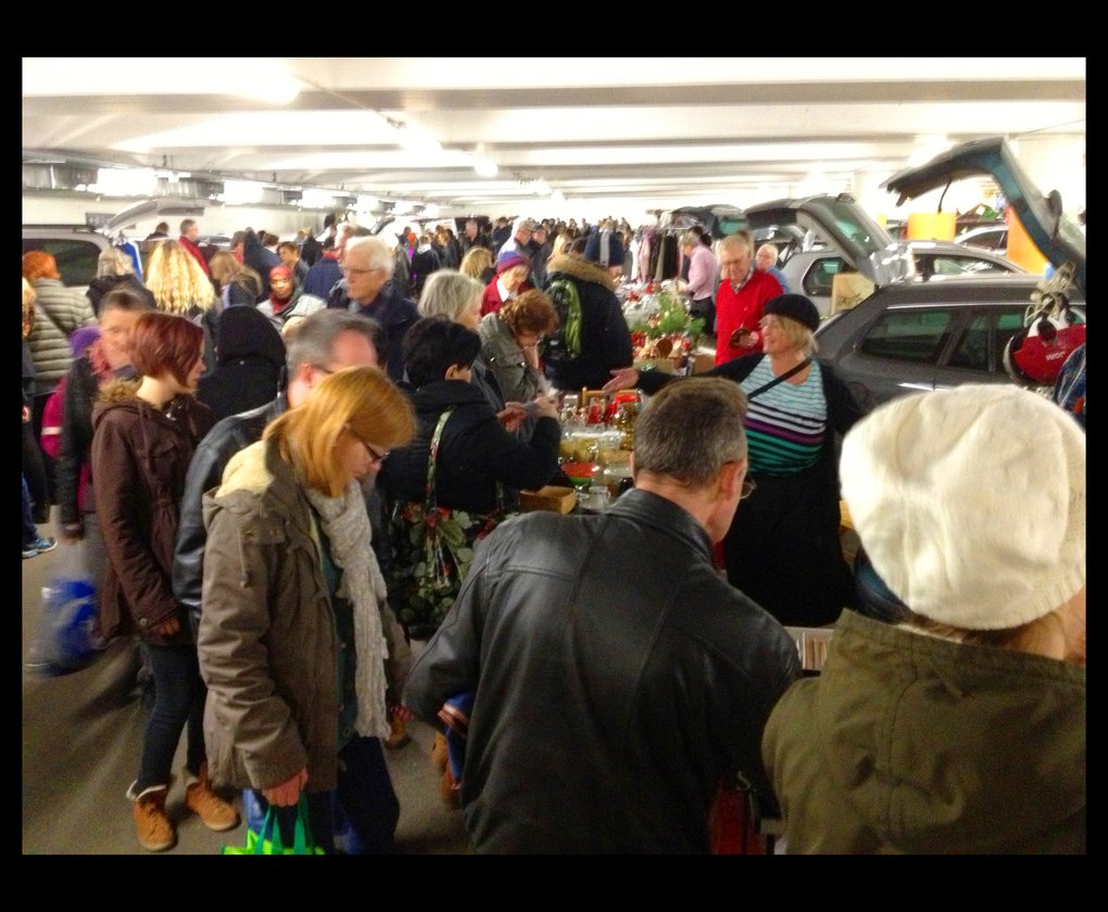 Car boot sale in Kista galleria parking garage