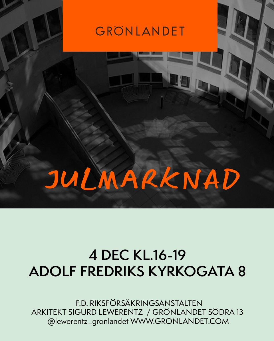 Christmas market at Grönlandet - Former National Insurance Institute by architect Sigurd Lewerentz