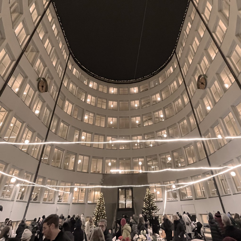 Christmas market at Grönlandet  - Former National Insurance Institute by Sigurd Lewerentz 1932