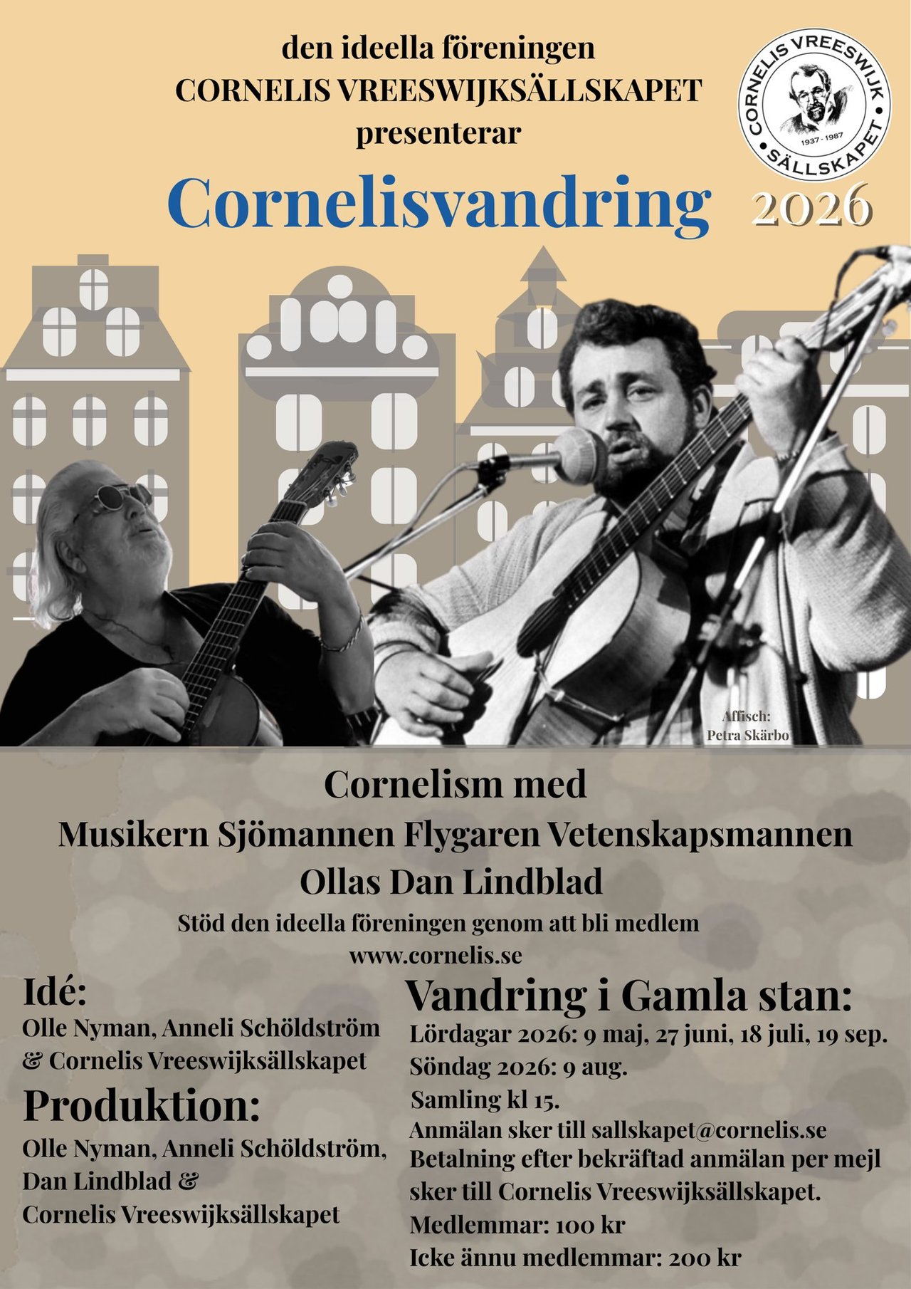 Cornelisvandring 2026 – Walk in the footsteps of Cornelis Vreeswijk