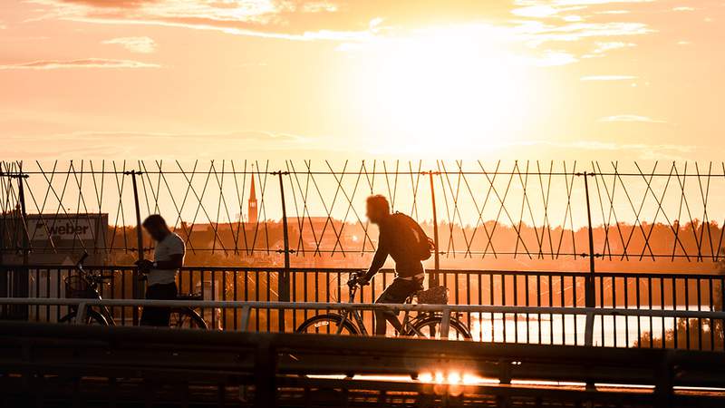 Cykel på Västerbron