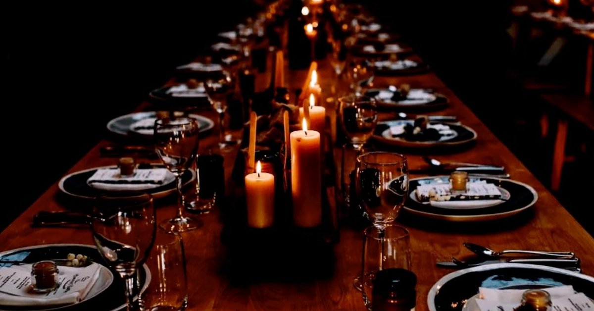 Dinner in Darkness in Old town