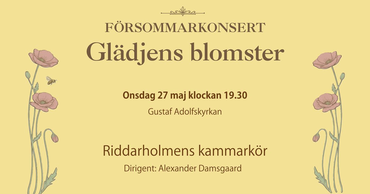 EARLY SUMMER CONCERT: Blossoms of Gladness – Stockholm