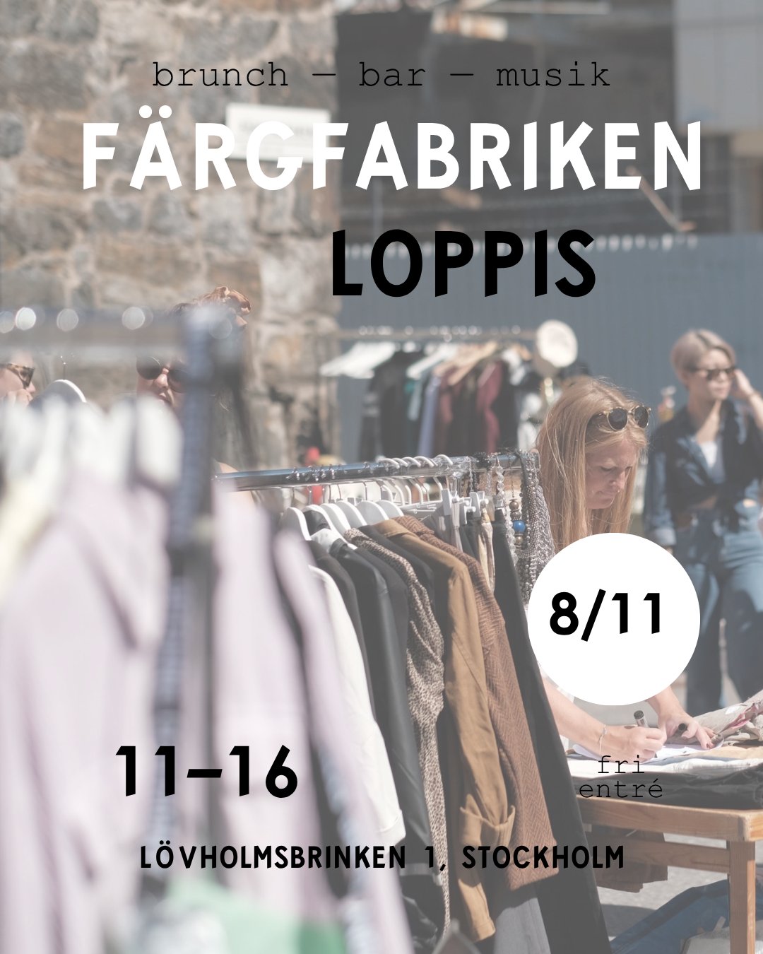 Flea market at Färgfabriken