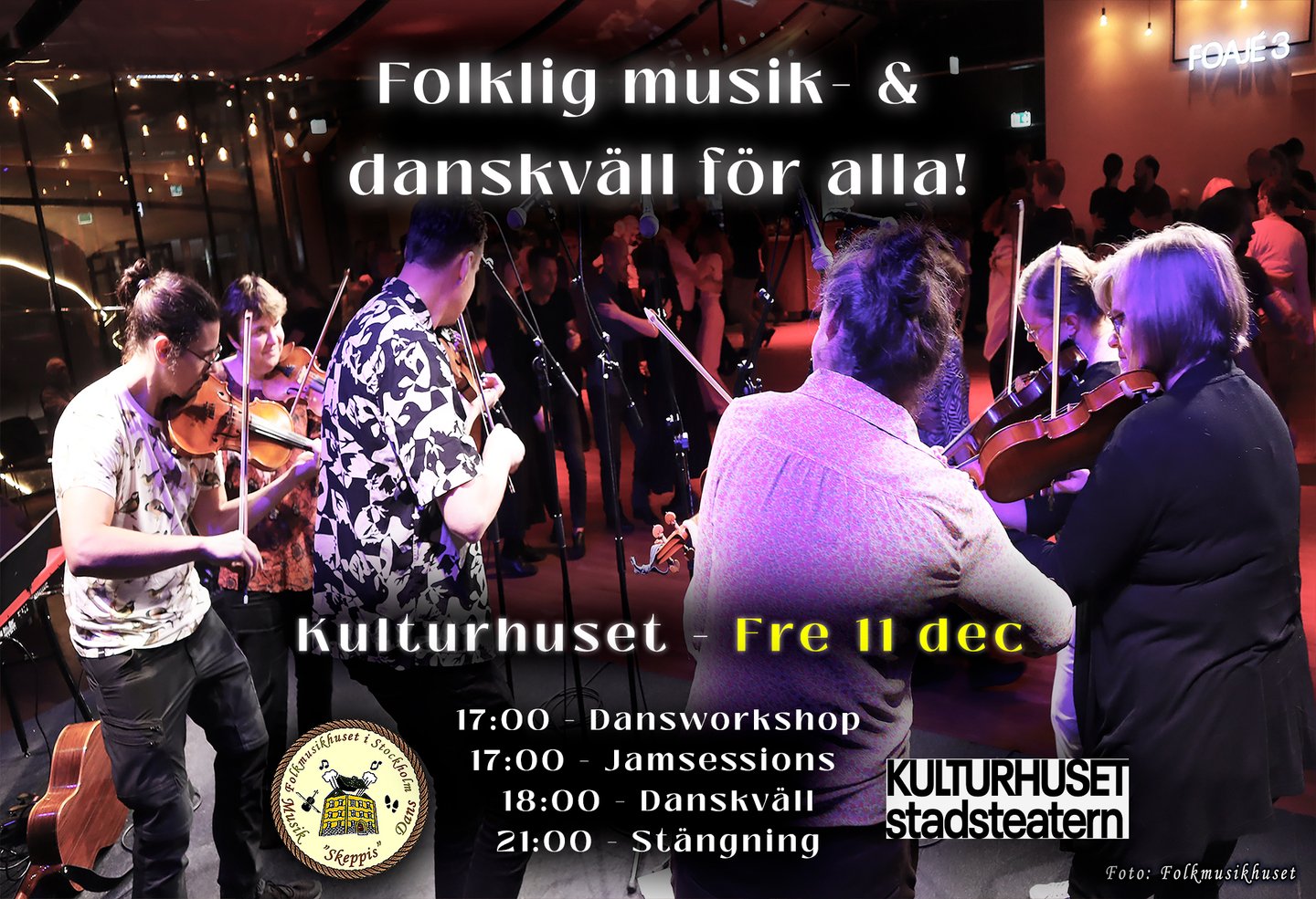Folkmusic- and dance for everyone at Kulturhuset!