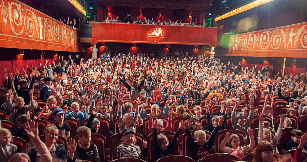 Filmfestivals in Stockholm. A young crowd at Stockholm Film Festival Junior.