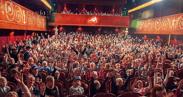 Filmfestivals in Stockholm. A young crowd at Stockholm Film Festival Junior.