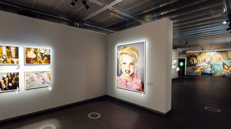 The interior of an exhibition at Fotografiska