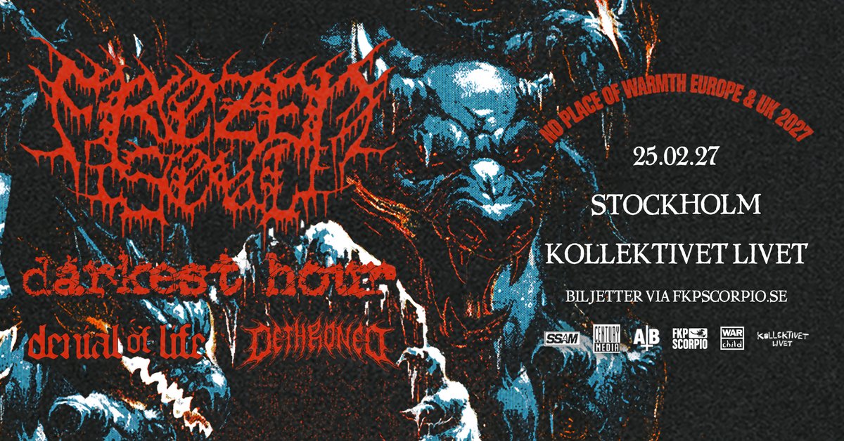 Frozen Soul + Support: Darkest Hour + Denial Of Life + Dethroned