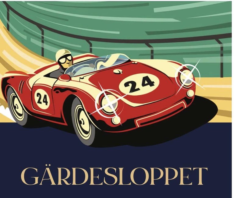 Drawing depicting a vintage car